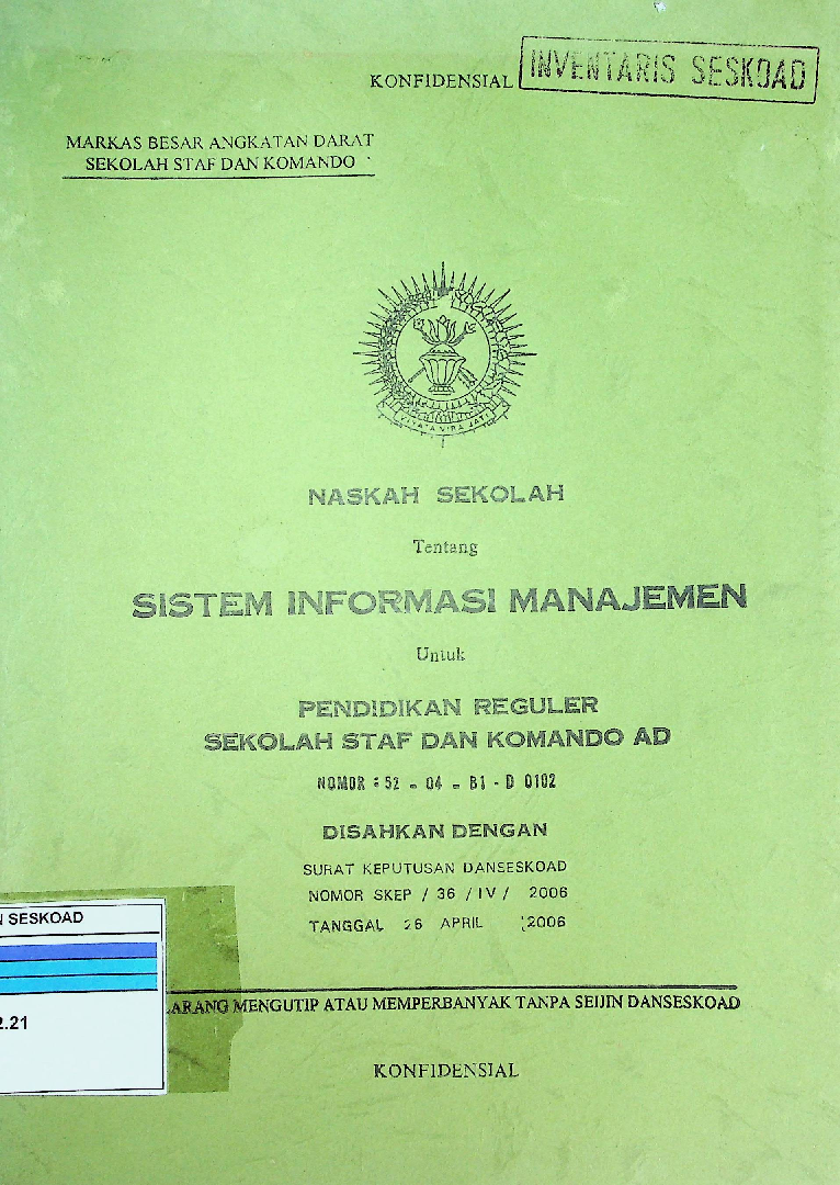 Naskah Sekolah Tentang Sistem Informasi Manajemen